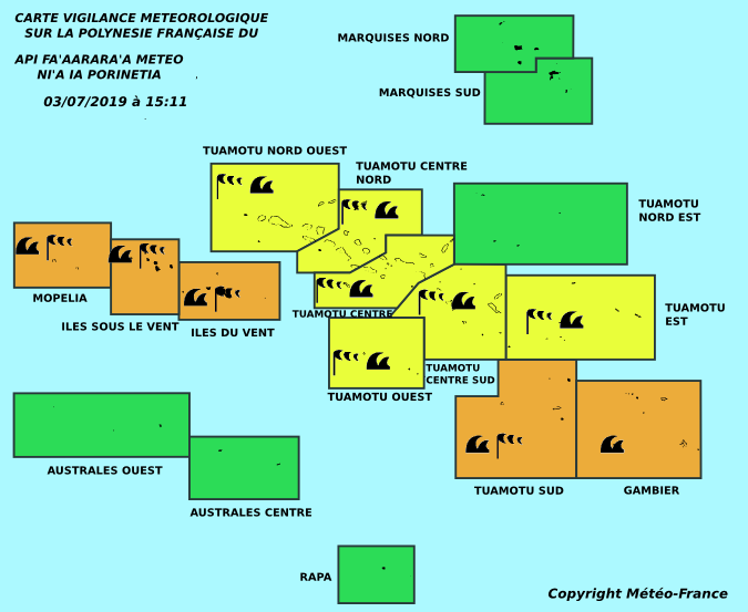 La Société toujours en vigilance orange pour forte houle