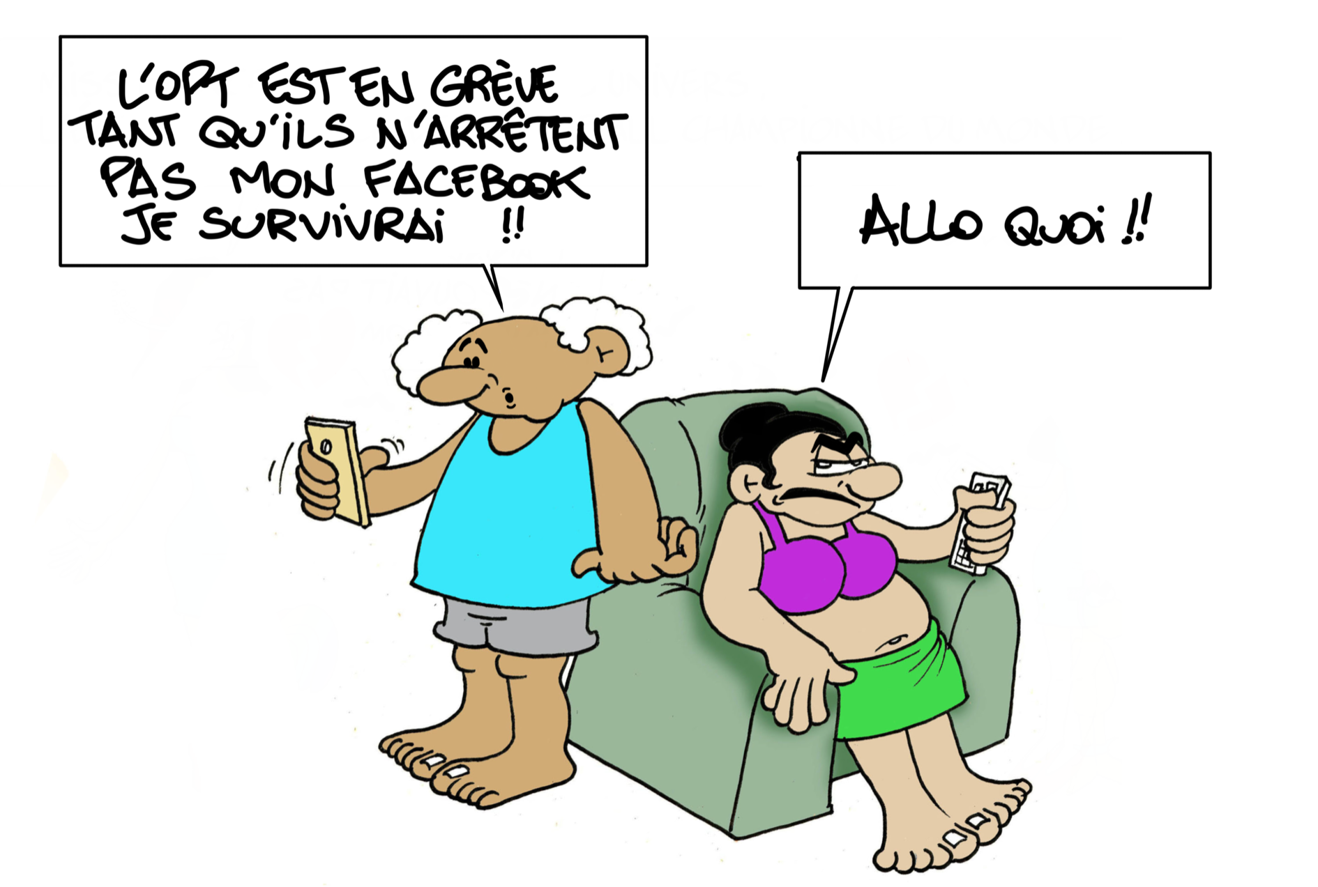 "La grève a ses limites" vu par Munoz