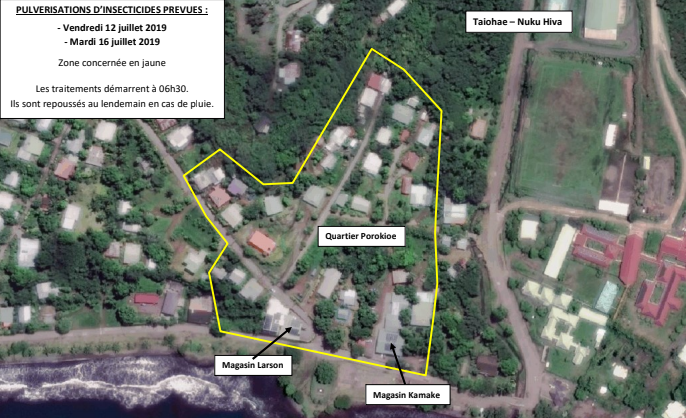 Pulvérisation d'insecticide à Nuku Hiva
