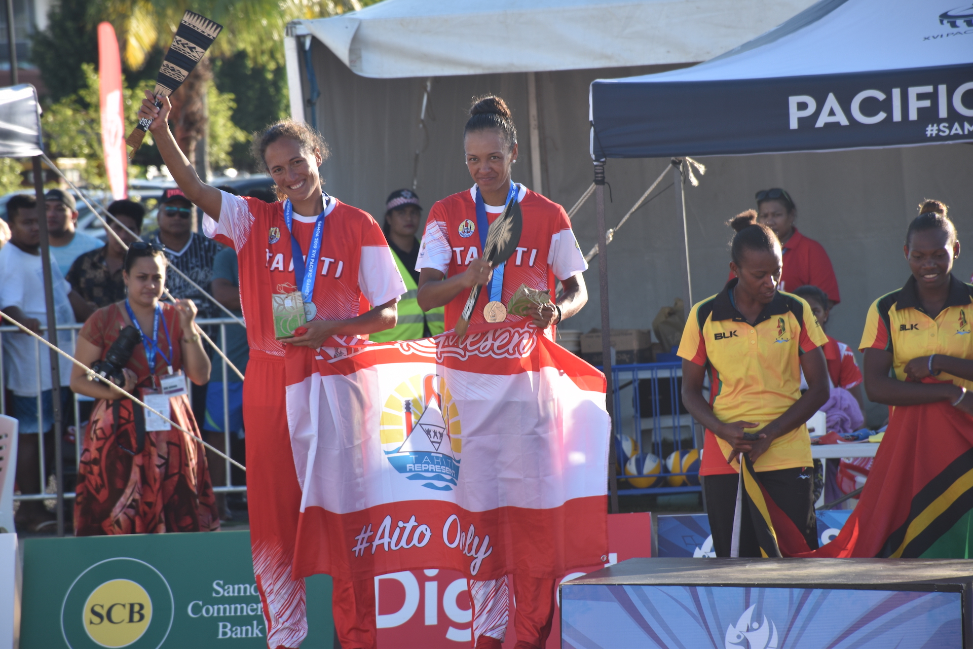 Le beach-volley tahitien en argent
