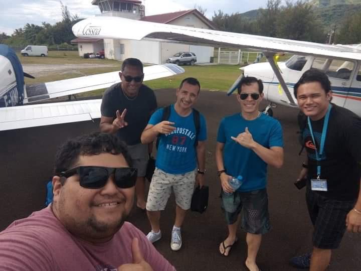 Pour le 14 juillet, l'aéroclub a organisé une sortie à Huahine avec trois avions et une dizaine de pilotes et élèves en formation.