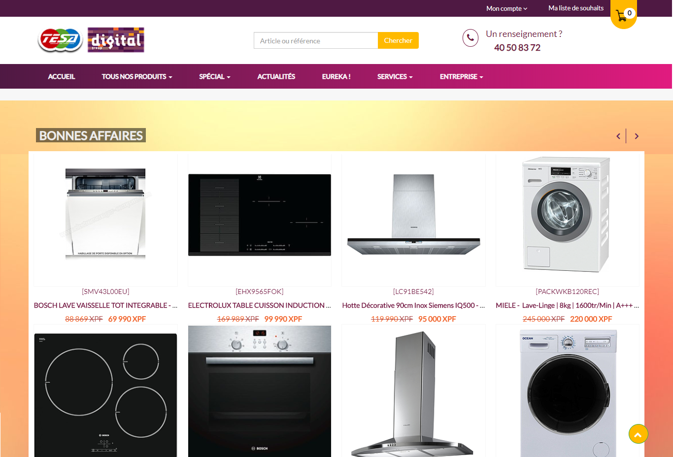 Les promotions du magasin TESA Digital à Fare Ute sont disponibles sur le site tesa.pf en temps réel. Vous ne raterez plus jamais une bonne affaire !