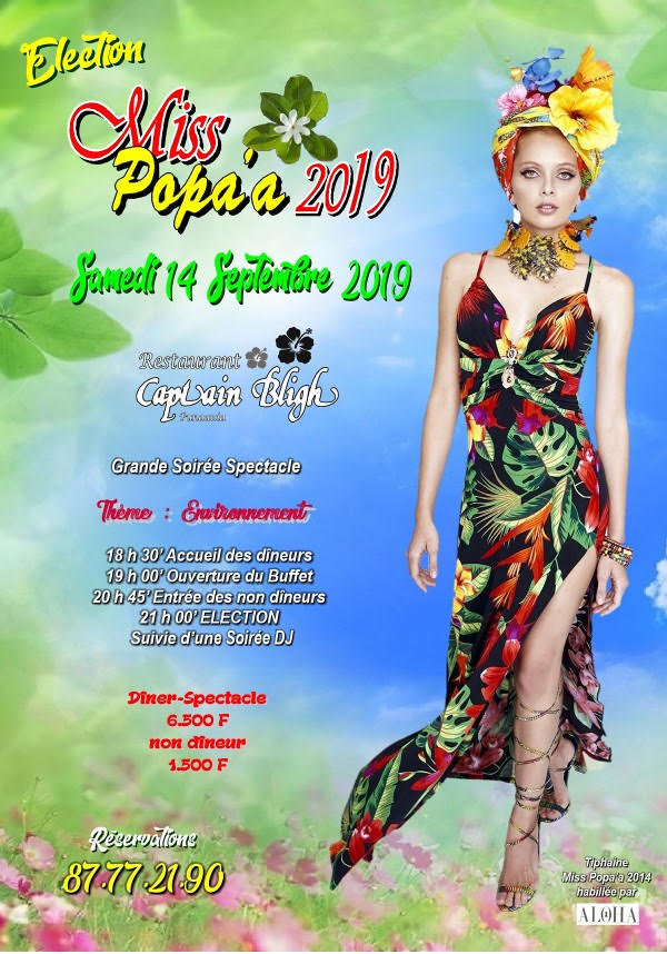 Sept candidates se disputeront le titre de Miss Popa'a 2019 