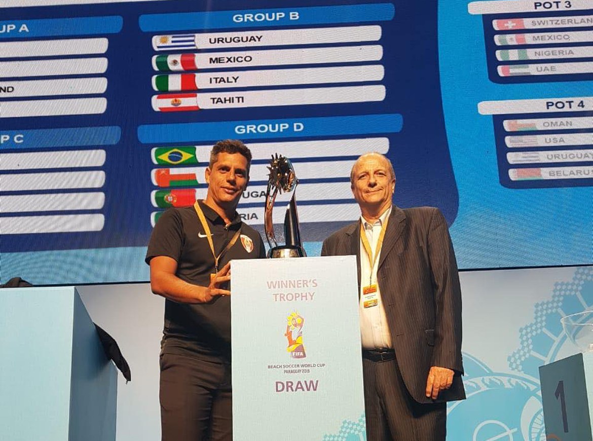 Naea Bennett et Jean-François Martin étaient au Paraguay vendredi (Photo ftf.pf)