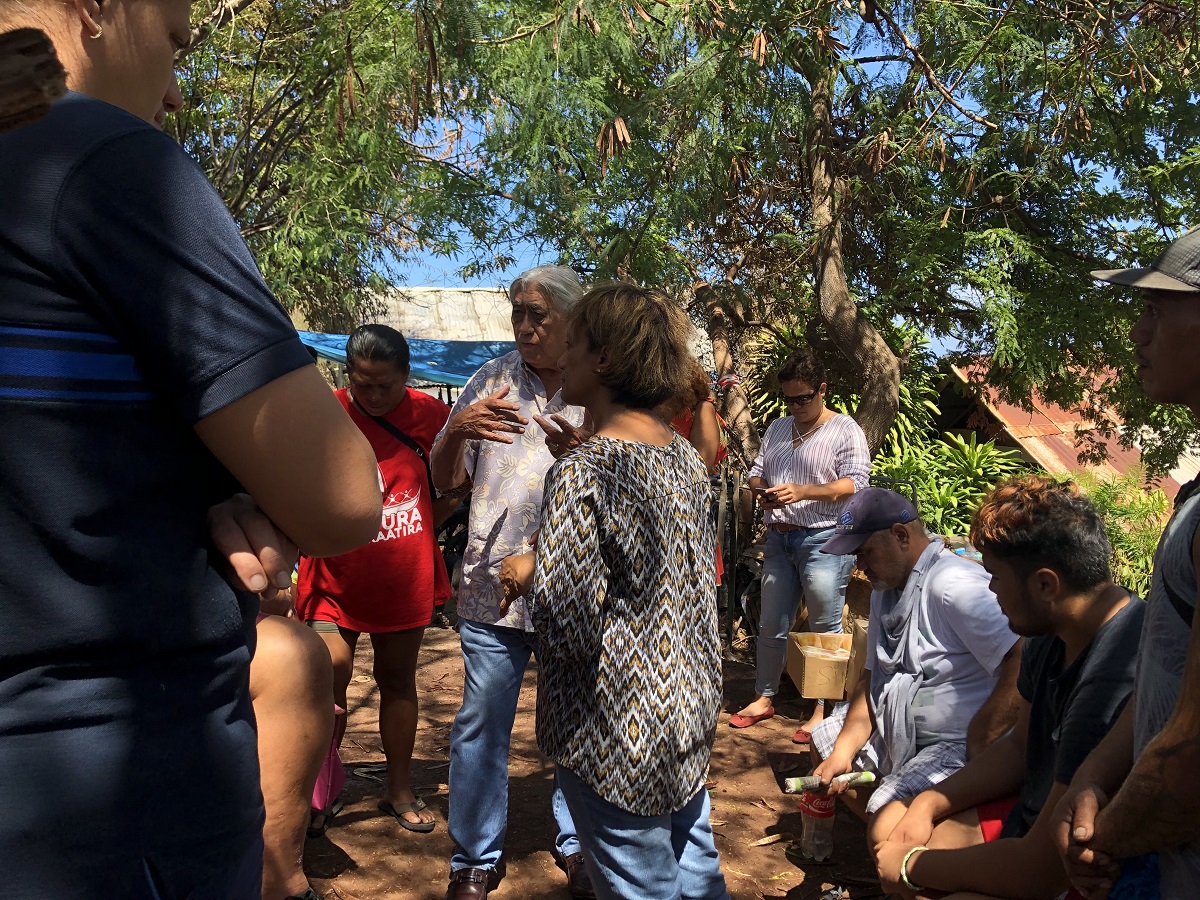 Les familles sinistrées se sont entretenues avec Robert Maker, premier adjoint au maire de Faa'a, et avec les services sociaux de la commune.