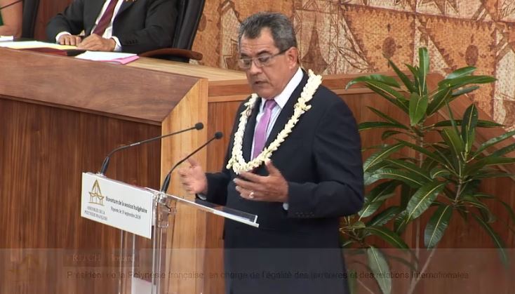 Le discours d'Edouard Fritch pour l'ouverture de la session budgétaire 2019