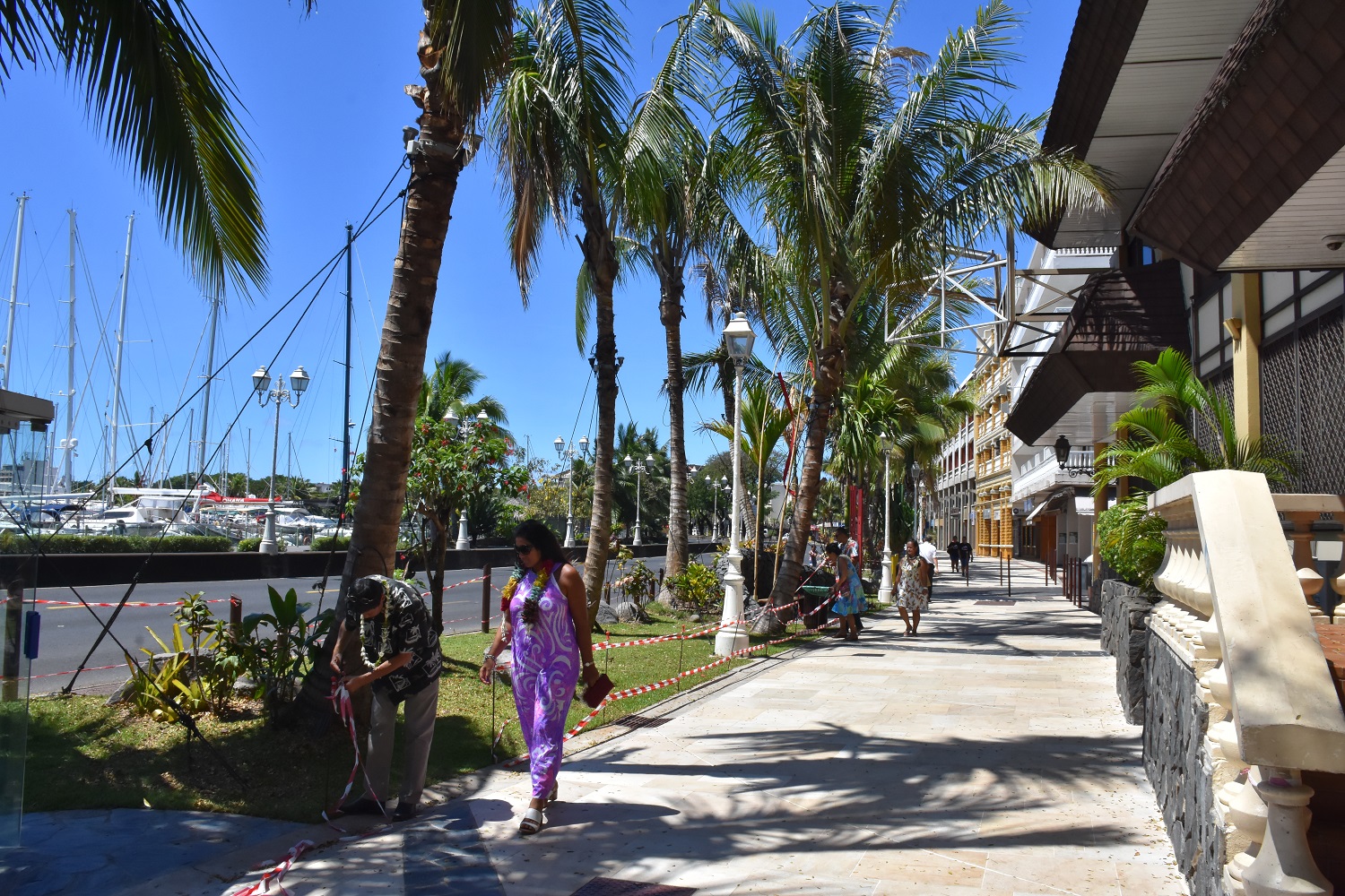 La "promenade des Polynésiens" comme la nomme Michel Buillard, maire de Papeete,  s'étend sur tout le long du boulevard de la reine Pōmare.