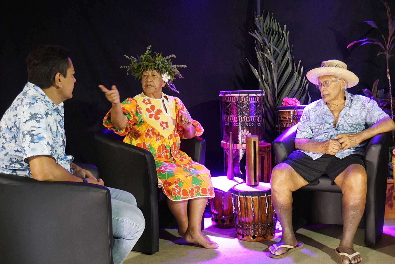 Fabien Dinard, Jeanine Maru et papa Teupoo - crédit CAPF.