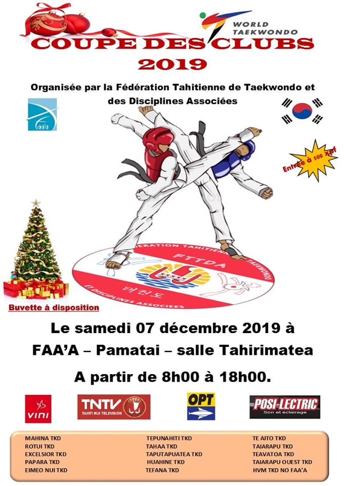 Une quinzaine de clubs de Taekwondo samedi à Pamatai