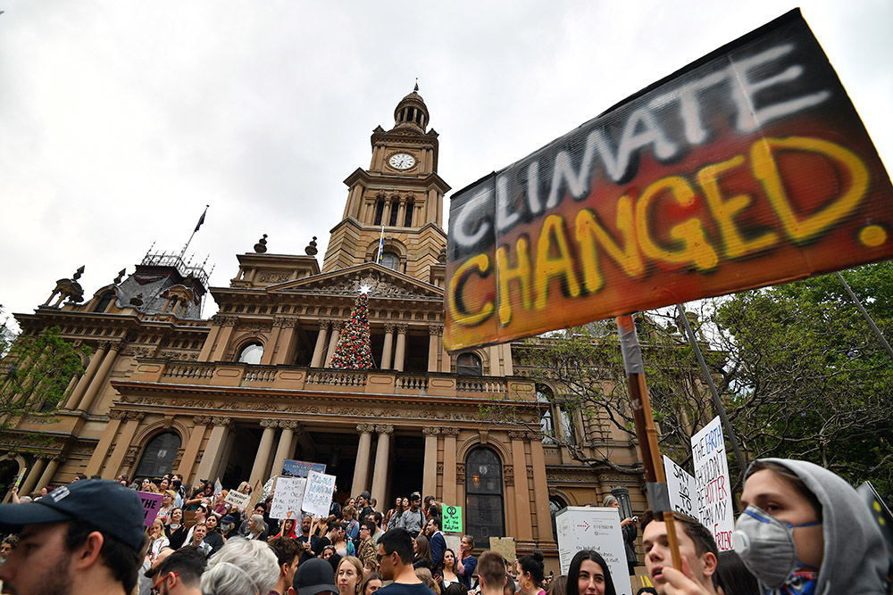 Incendies en Australie: manifestation contre le réchauffement climatique