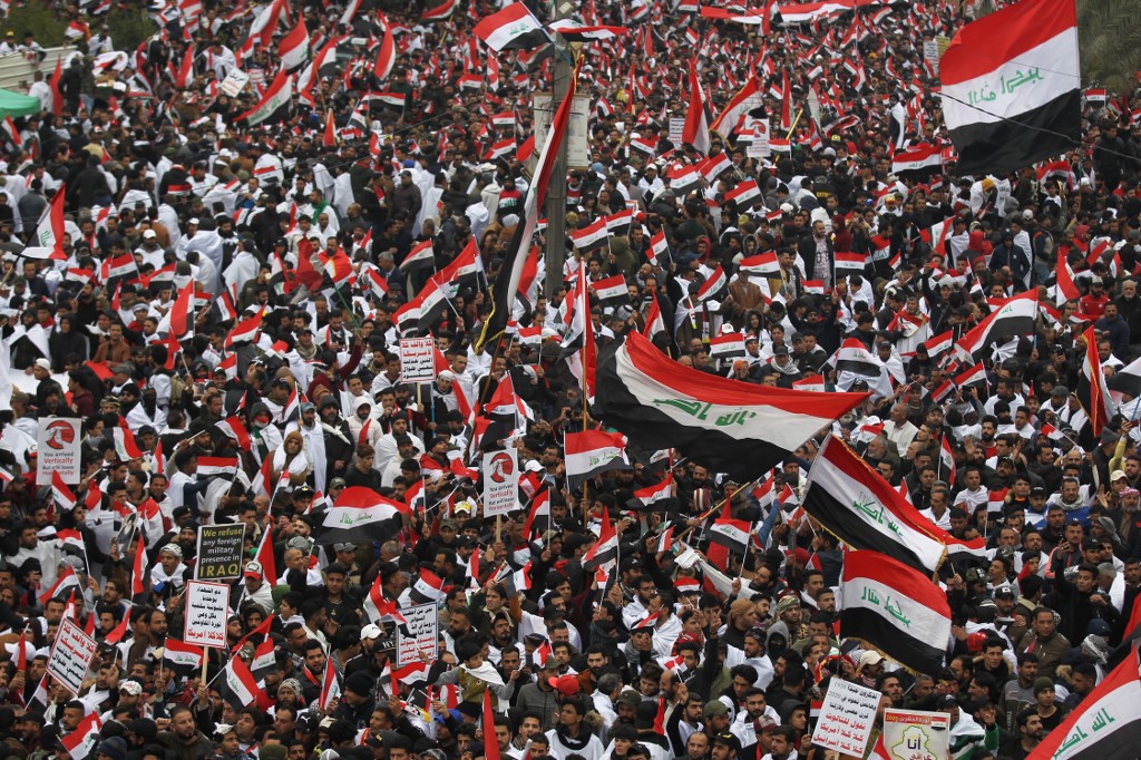 A Bagdad, des milliers de manifestants réclament le départ des troupes américaines