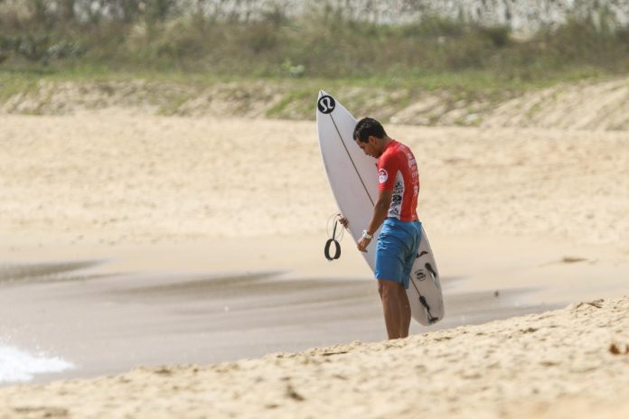 Mihimana Braye lors du Corona Open China, au début du mois de janvier.Photo : Andrew Nichols / WSL
