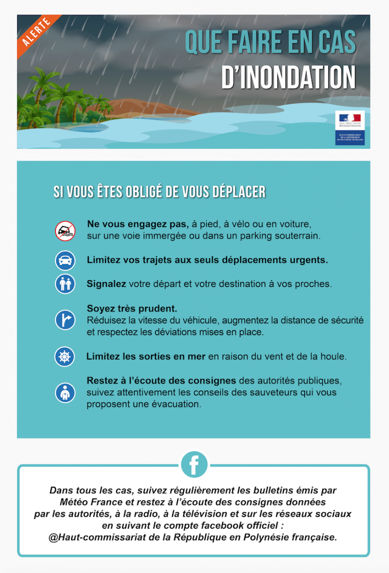 De fortes pluies attendues en Polynésie