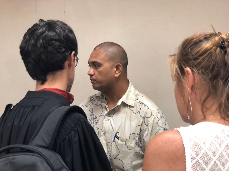 Karl Anihia au palais de justice de Papeete le 9 mars.