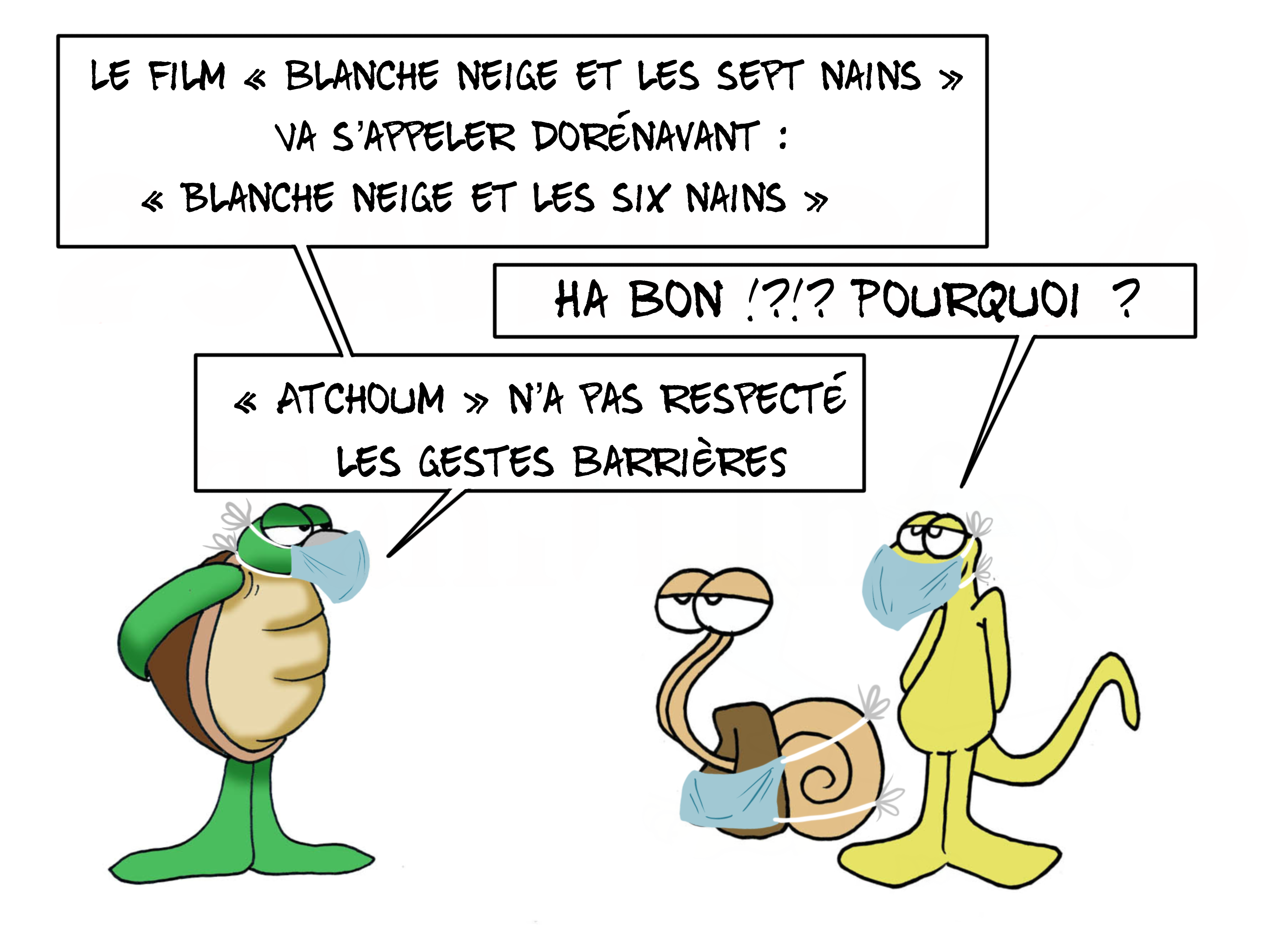 "Blanche-Neige et les six nains", par Munoz