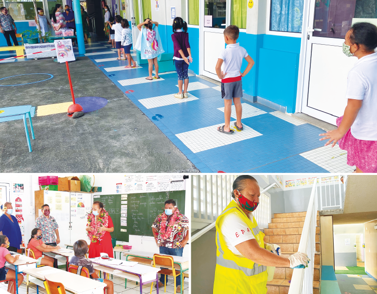 La ministre de l'Education et le directeur de la DGEE se sont dits "satisfaits" de l'application des protocoles sanitaires dans les établissements visités.