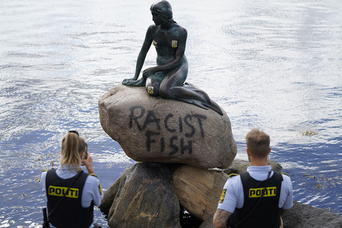 La Petite Sirène vandalisée à Copenhague