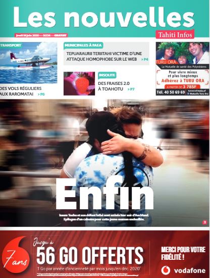 Cliquez sur la Une pour lire le journal