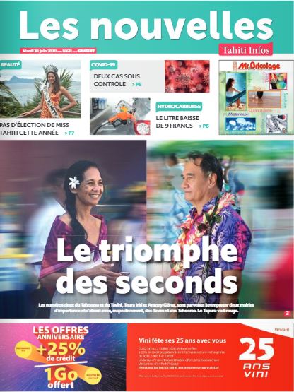 Cliquez sur la Une pour lire le journal
