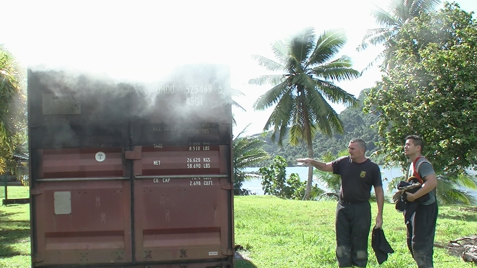 Exercice incendie en conditions réelles à Raiatea