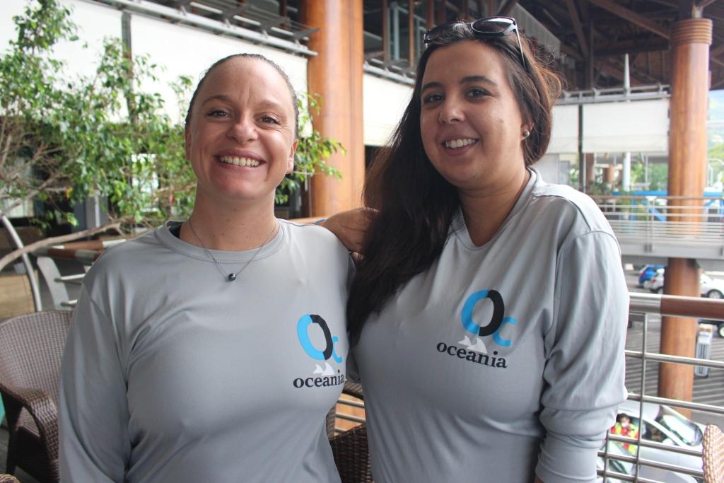 Charlotte Esposito (à gauche) et Malau Lemonnier de l’association Oceania.