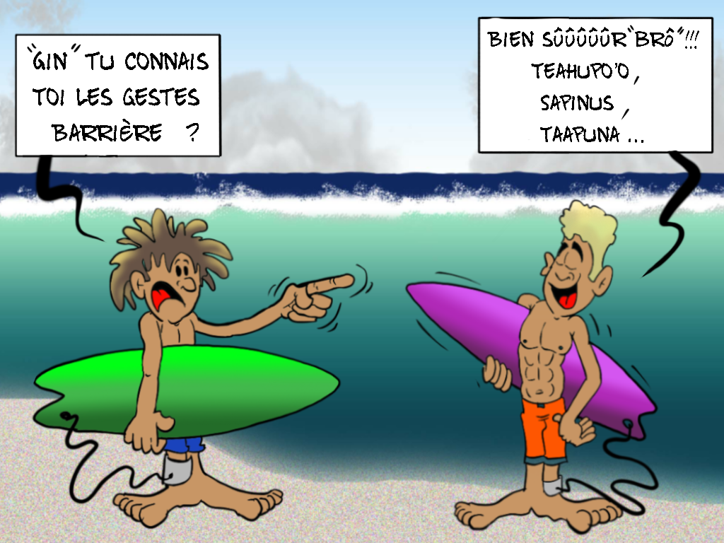 "Les gestes barrière", par Munoz