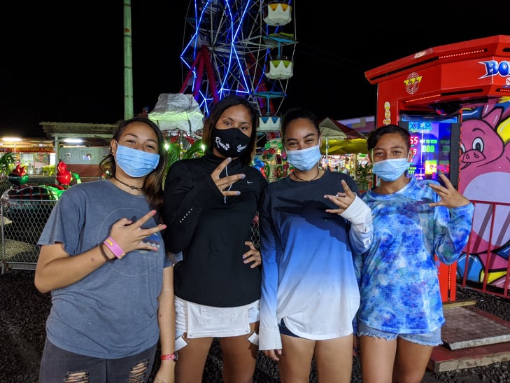 Yuyu, Tea, Naley et Moehau sont venues pour s’amuser.