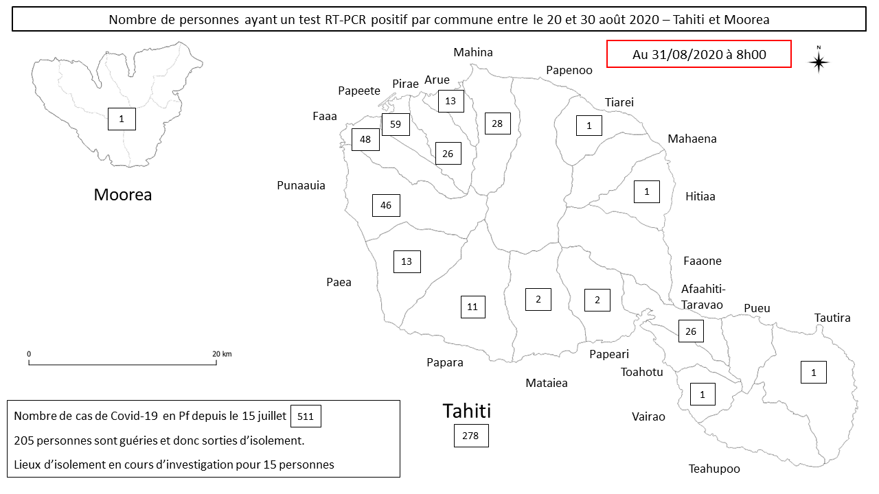 Six cas de Covid à Bora Bora