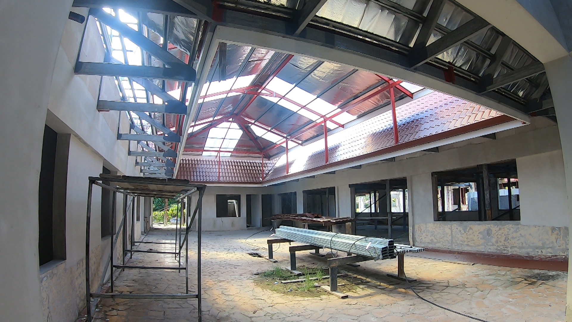 La mairie de Huahine en reconstruction