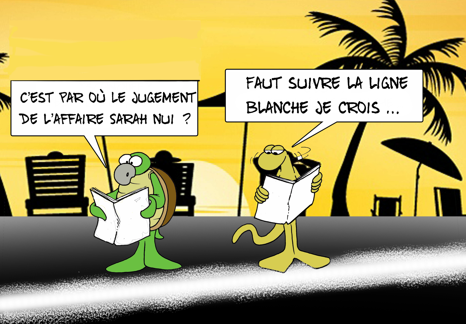 "La ligne blanche", par Munoz