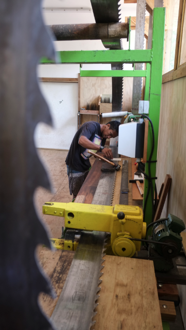 À Papara, la nouvelle ligne de scie envoie du bois