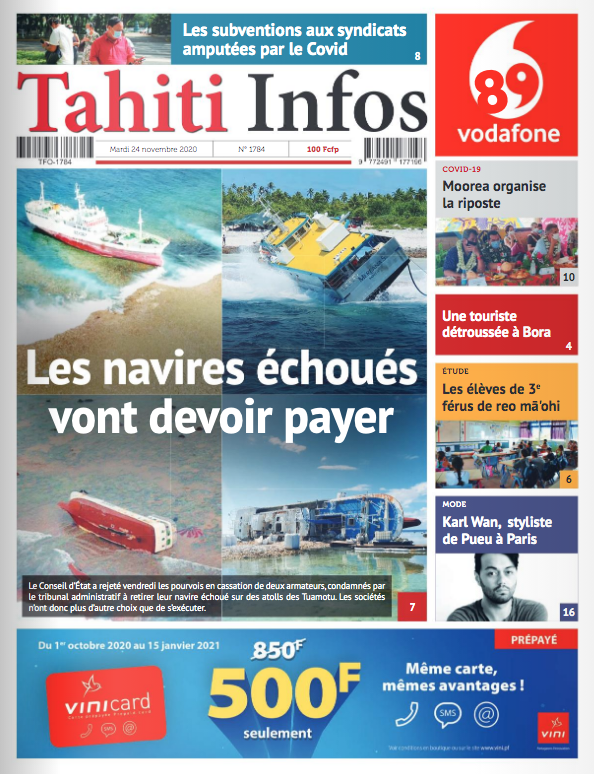 TAHITI INFOS N°1784 du 24 novembre 2020