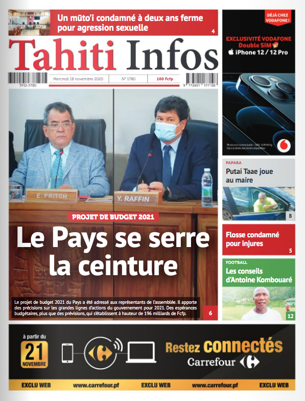 TAHITI INFOS N°1780 du 18 novembre 2020