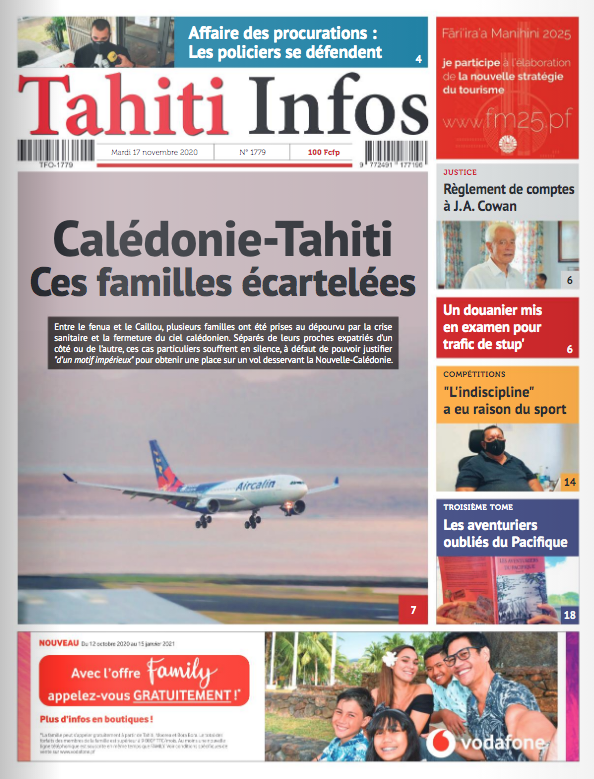 TAHITI INFOS N°1779 du 17 novembre 2020