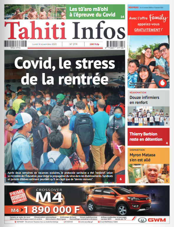 TAHITI INFOS N°1774 du 9 novembre 2020