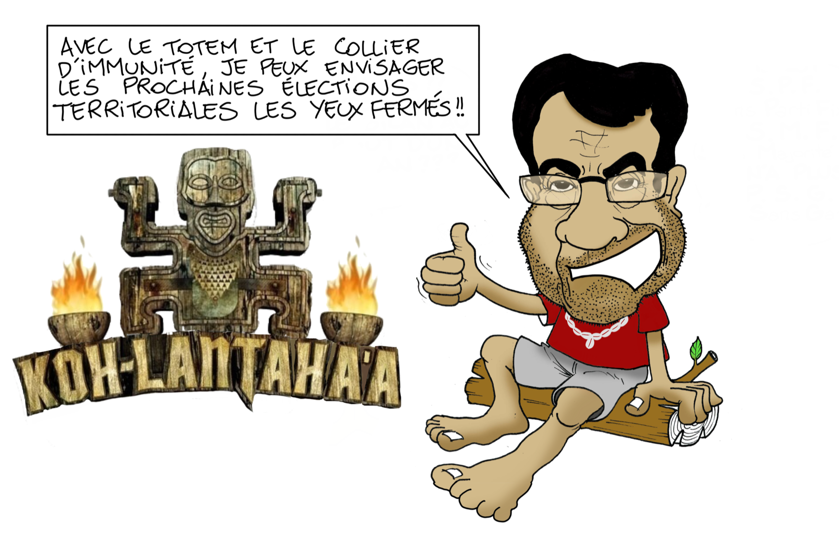 "Fritch à Koh-Lanta", par Munoz