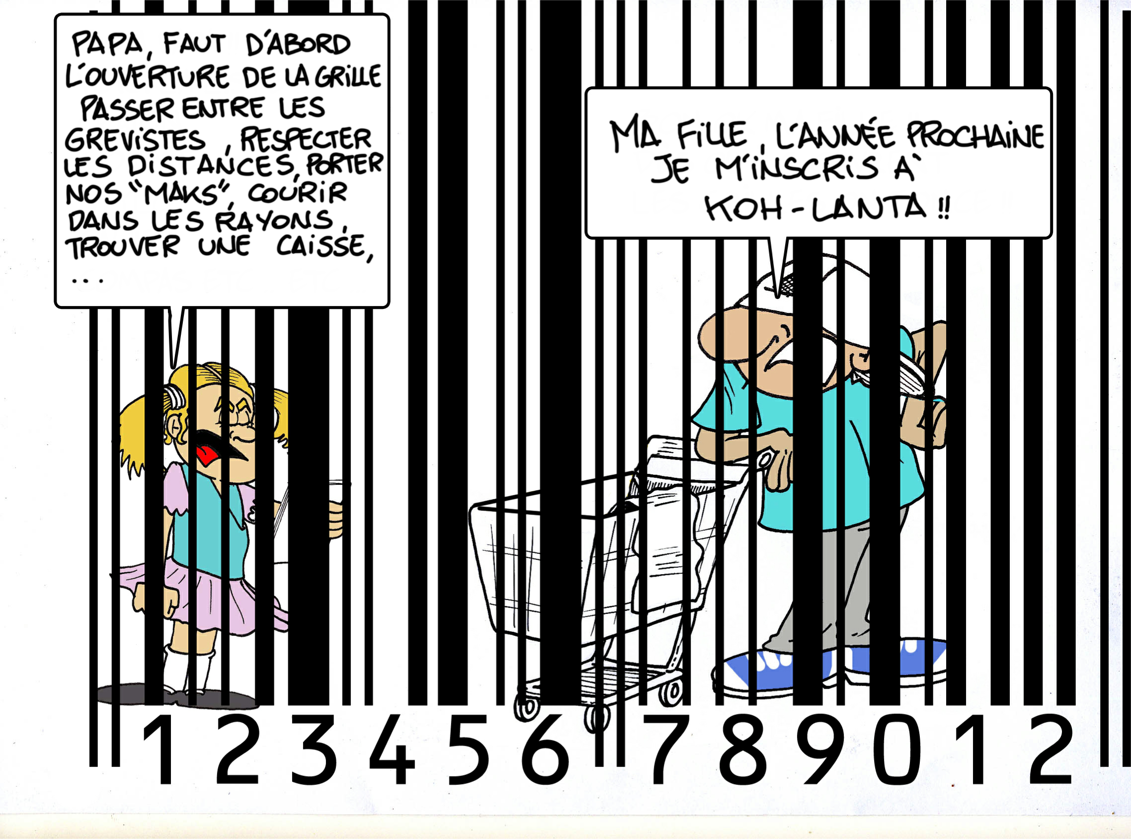 "Carrefour barré", par Munoz