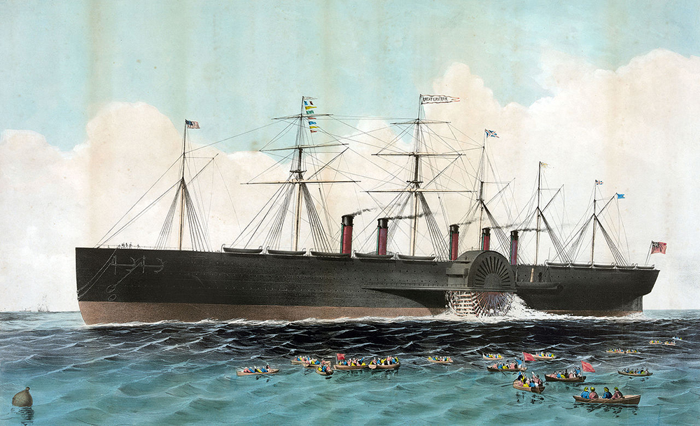 Le Great Eastern, à l’époque plus grand paquebot du monde, que Vine Hall fut chargé d’amener à New-York pour sa traversée inaugurale.