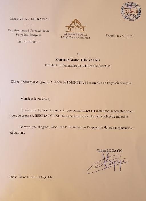 ​Vaitea Le Gayic retourne au Tahoera'a, le groupe A Here Ia Porinetia disparaît