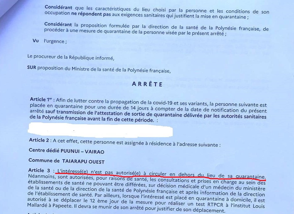 La quatorzaine de l'intérieur