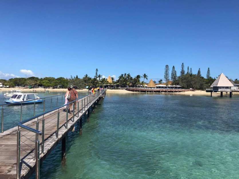La victime a d'abord été prise en charge sur le ponton de l'îlot Maître. Photo DR / Les Nouvelles Calédoniennes