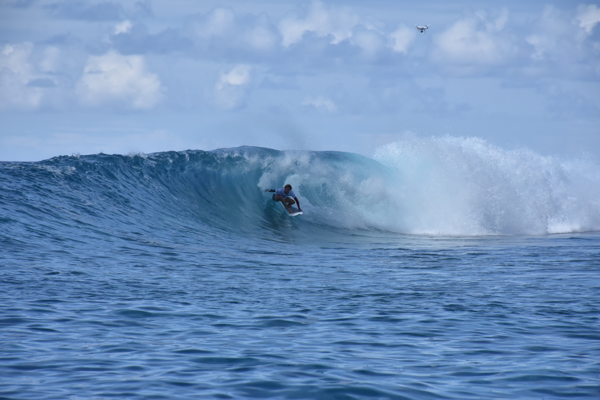 Malgré un vent de nord qui a perturbé le spot, la droite de Avatoru a tout de même offert quelques tubes aux compétiteurs.