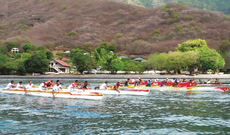 ​Top départ du championnat 2021 de va’a V6 à Nuku Hiva