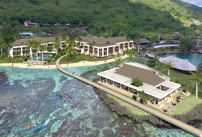 Voilà à quoi ressemblera l'Hôtel Cook's Bay, au terme de 14 mois de travaux (image de synthèse).