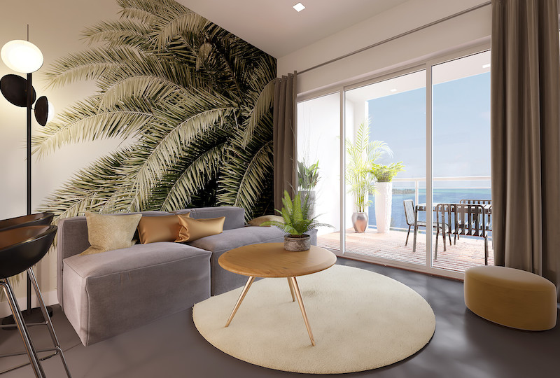 Intérieur d'une future suite (image de synthèse)