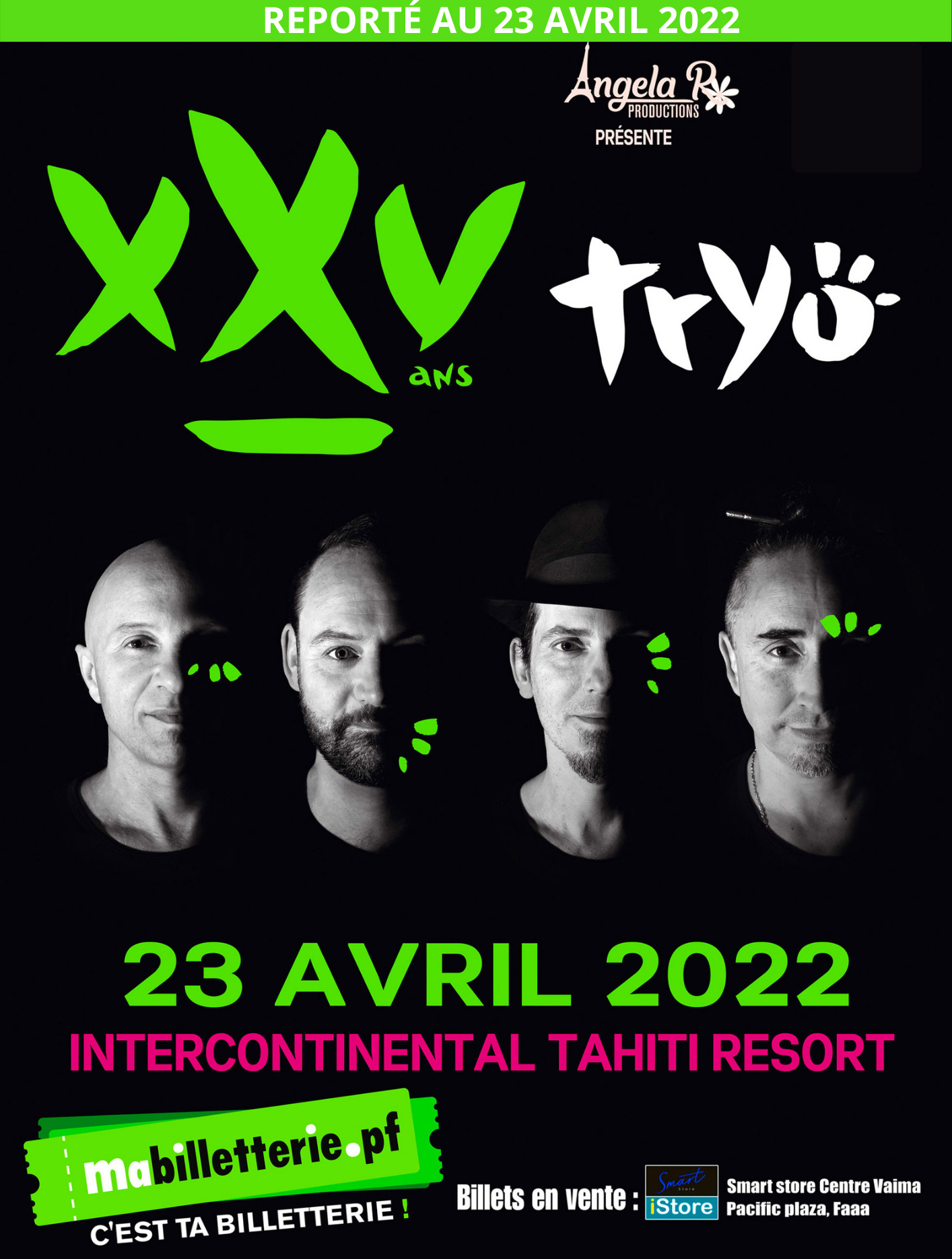 Le concert de Tryo repoussé au 23 avril 2022