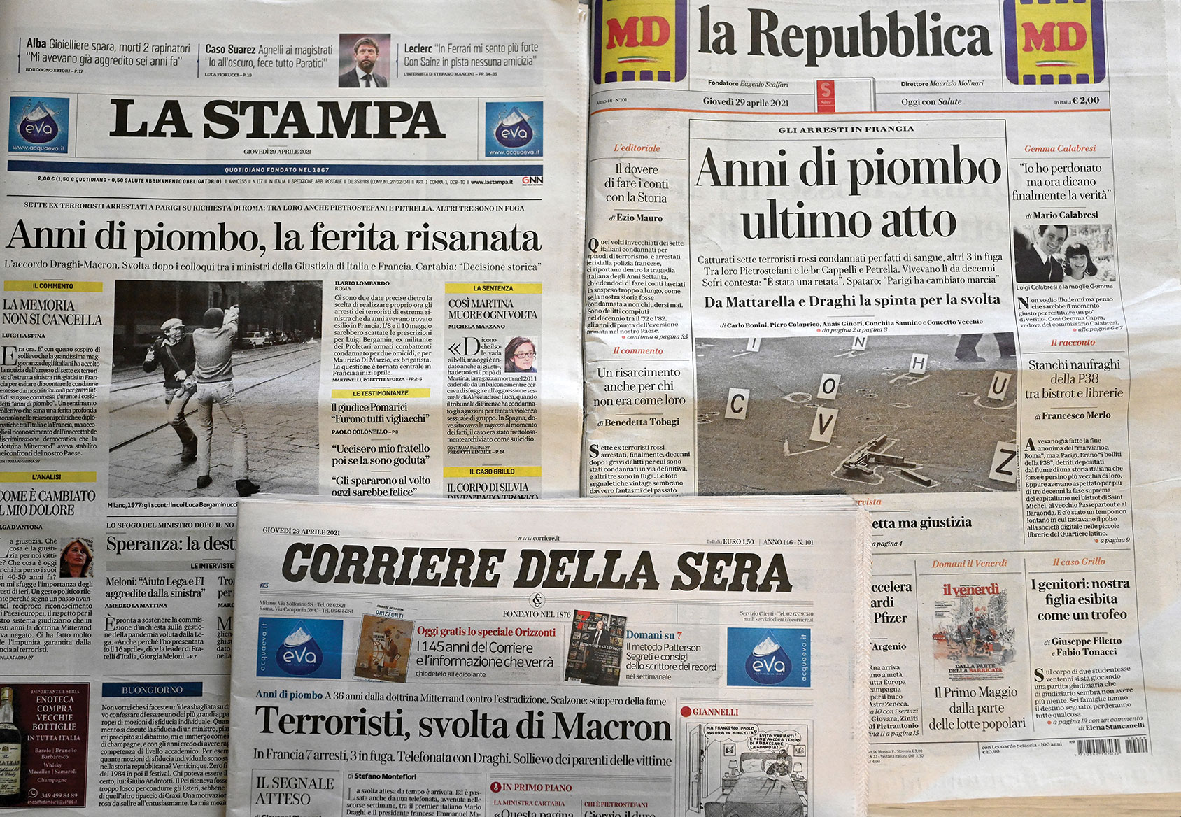 "Années de plomb": neuf Italiens menacés d'extradition relâchés sous contrôle judiciaire