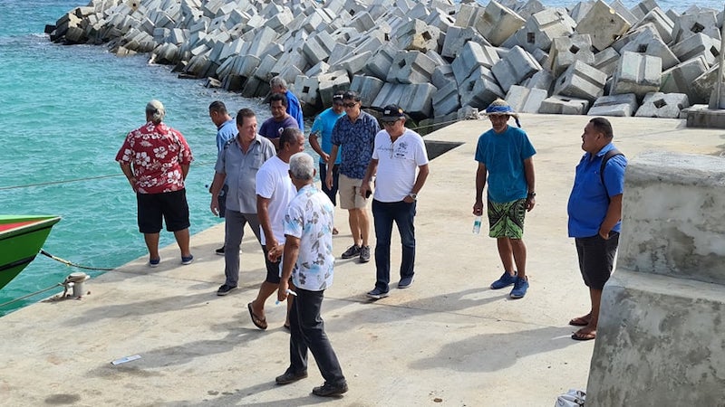 René Temeharo en visite de chantiers à Rimatara