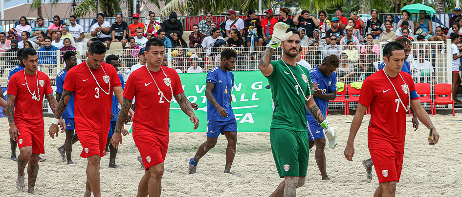 En Russie en août prochain les TIki Toa participeront à leur sixième Coupe du monde de beach soccer. Photo : OFC Media via Phototek