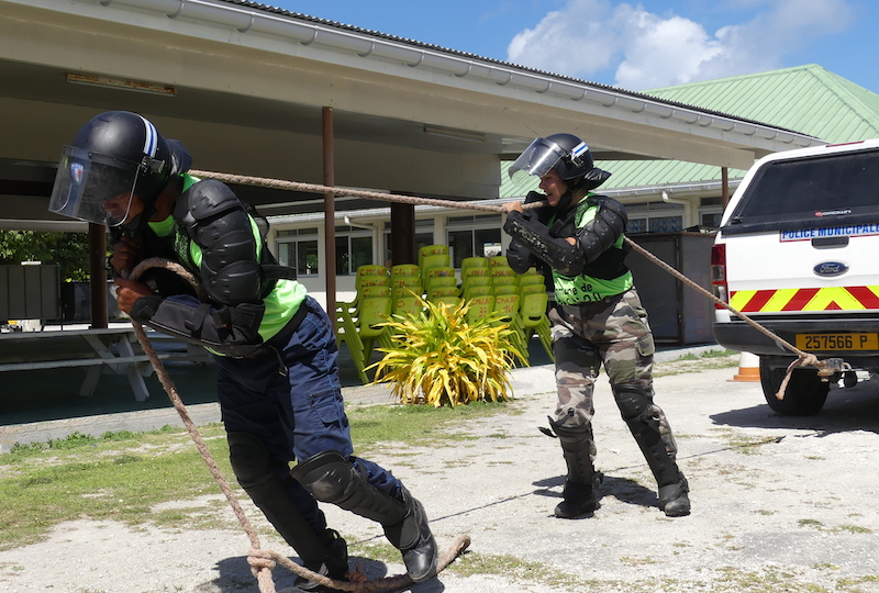 La journée de cohésion consistait à des mises en situation réelle associées à des épreuves sportives.